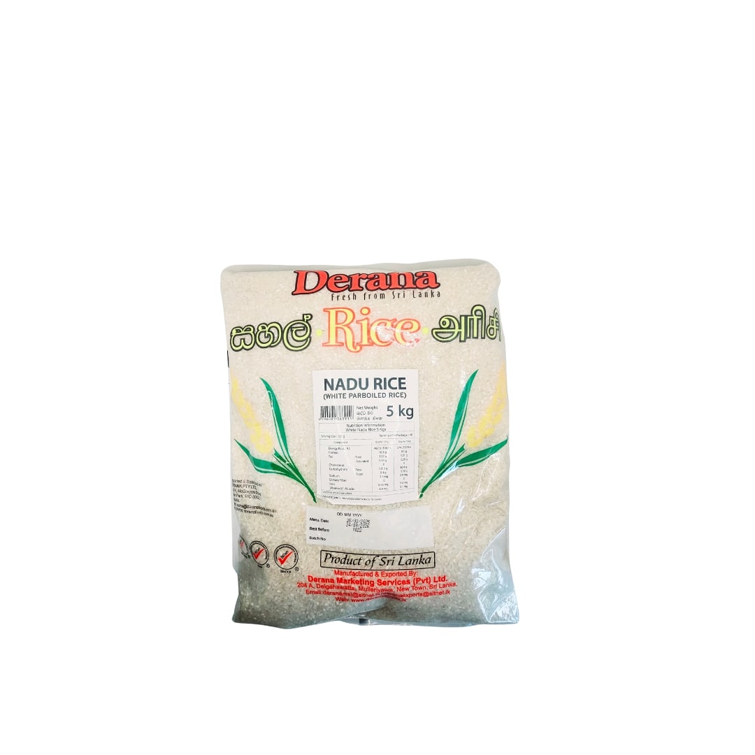 Niwdu Rice Derana White Nadu Rice 5kg | Tropical Mart